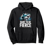 Abbiate il coraggio di essere fierce Shark Diver Felpa con Cappuccio