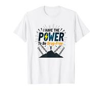 Abbiate Il Coraggio di Essere Senza Droghe: potenziare Il Messaggio Anti-dipendenza Maglietta, Uomo, Bianco, XXL