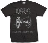 Abbigliamento Ac/Dc: Rock Off - About To Rock (T-Shirt Unisex Tg. M)