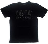 Abbigliamento Ac/Dc: Rock Off - Back In Black (T-Shirt Unisex Tg. L)