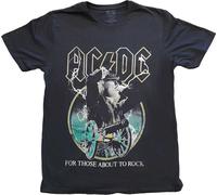 Abbigliamento Ac/Dc: Rock Off - For Those About To Rock Yellow Outlines (T-Shirt