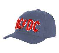 Abbigliamento Ac/Dc: Rock Off - Red Logo Denim Blue (Cappellino)