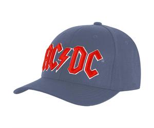 Abbigliamento Ac/Dc: Rock Off - Red Logo Denim Blue (Cappellino)