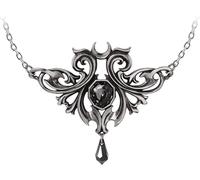 Alchemy Ciondolo England - Collana con Gemme Nere Gotiche Commemorative di Mezzanotte