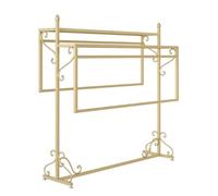 Abbigliamento Appendiabiti Scaffale combinato da pavimento, appendiabiti a doppia fila, negozio di abbigliamento, espositore Golden Island Appendiabiti per camera da letto(Piccolo)