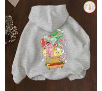 Abbigliamento autunnale e invernale per bambini, stampe dei cartoni animati SpongeBob SquarePants Story Patrick Star/Squidward/Mr. Krabs, felpe per bambini/bambine, top in cotone, felpe con spalle sce