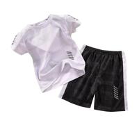 Abbigliamento Bambini Ragazzi Set Età 1-14 Anni Divertente Grafica Estate Tuta Completo Set Adolescenti Ragazzi 2 Pezzi Pantaloncini e T-shirt Manica Corta Carino Cartone Animato Casual Jogging Corsa