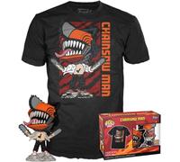 Funko Pop! & Tee: CSM - Chainsaw Man Leapingv - Medium - T-Shirt, Maglietta Vestiti a Maniche Corte con Figura in Vinile da Collezione - Idea Regalo Giocattoli per gli Adulti Uomini e Donne