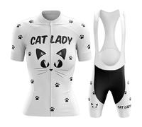 Abbigliamento Ciclismo Donna Estivo Completo Bici MTB Maglia Ciclista Manica Corta,Maglietta Bicicletta e Salopette Pantaloncini con 19D Gel Imbottiti,Tuta Ciclo Asciugatura Rapida Traspirante|C5,S