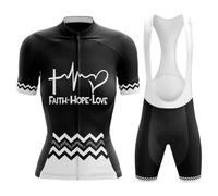 Abbigliamento Ciclismo Donna Estivo Completo Bici MTB,Tuta Ciclista Maglietta Ciclo Manica Corta e Salopette Pantaloncini con 19D Gel Imbottiti,Maglia Bicicletta Asciugatura Rapida Traspirante|8,M