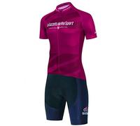 Abbigliamento ciclismo Set completo Tuta Bici Maglia Camicia da Ciclismo Maniche Corte e Pantaloncini Corti Bicicletta con 5D Gel Imbottiti per MTB Corsa Strada Bici (Vino rosso,M)