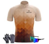 Abbigliamento Ciclismo Uomo Estate maniche corte Ciclismo Uomo+Include Guanti da Ciclismo Occhiali Estivo Per Bici Da MTB Maglia Ciclismo con Manica Corta Maglietta