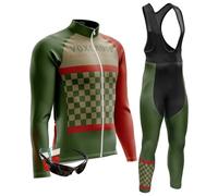 Abbigliamento Completo Ciclismo Uomo Tuta Bici da Corsa Invernale Maglia MTB Manica Lunga + Salopette Imbottiti+Polarizzati Occhiali Da Ciclismo... (4XL,TypA-9)
