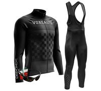 Abbigliamento Completo Ciclismo Uomo Tuta Bici da Corsa Invernale Maglia MTB Manica Lunga + Salopette Imbottiti+Polarizzati Occhiali Da Ciclismo... (4XL,TypA-5)