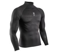 Abbigliamento compressivo Compressport 3D Thermo 110g Long Sleeve Top - Nero (XS/S)