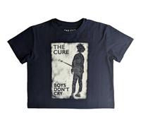 Abbigliamento Cure (The): Rock Off - Boys Don't Cry B&W Blue (Crop Top Donna Tg.