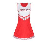 Abbigliamento da cheerleader definitivo for spettacoli di squadra dinamici Uniformi premium realizzate for routine ad alto impatto Spirito inarrestabile(Red,L)