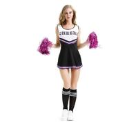Abbigliamento da cheerleader definitivo for spettacoli di squadra dinamici Uniformi premium realizzate for routine ad alto impatto Spirito inarrestabile(Black,L)