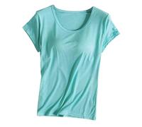 Abbigliamento da notte femminile confortevole con cuscino integrato e reggiseno a maniche corte ideale per la casa, set gilet pratico per un riposo tranquillo