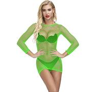 Abbigliamento da notte per successione affascinante babyputen biancheria intima Donne Body Abiti biancheria intima a rete, verde, Taglia unica