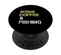 Abbigliamento da pesca per bevitori di caffè cristiani PopSockets PopGrip Adesivo