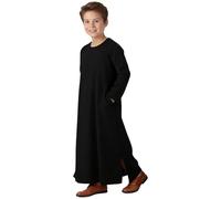 Abbigliamento da preghiera per bambini, abbigliamento islamico per ragazzi, Abaya, giovane, manica lunga, Kaftan arabo con tasca, Thobe musulmano, Robe musulmano, Thobe islamico lungo, Robe musulmano