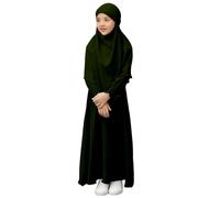 Abbigliamento da preghiera per ragazze Ramadan Burka Khimar Abaya Set abiti islamici Abito da preghiera Abiti musulmani Khimar Abaya Set Bambini Abbigliamento da preghiera per donne Namaz Elbisesi