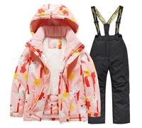 Abbigliamento Da Sci Bambino Windproof con Giacca E Pantaloni In Pile per Ragazzi E Ragazze Inverno Neve