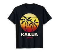 Abbigliamento da Spiaggia Kailua Oahu Hawaii con Design Tropicale Maglietta