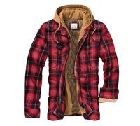 Abbigliamento da uomo Europa, America, autunno e inverno spesso cotone imbottito plaid a maniche lunghe giacca con cappuccio sciolto cappotto -C, 9#, 5XL