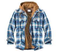 Abbigliamento da uomo Europa, America, autunno e inverno spesso cotone imbottito plaid a maniche lunghe giacca con cappuccio sciolto cappotto -C, 7#, L