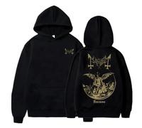 Abbigliamento da uomo Felpe con cappuccio Maglione con cappuccio Mayhem Nero Metallo Grafico Nuovo tessuto Moda da strada Felpa con cappuccio Casual Strada Pattinaggio a rotelle Cyberpunk-3XL