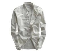 Abbigliamento da uomo in stile cinese da uomo, slim fit, a maniche lunghe, giacca per arti marziali cinesi, abbigliamento tradizionale per costume da Kung Fu Tang, Tai Chi, stile retrò, in lino, a