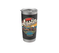 Abbigliamento da viaggio Austin City Skyline Texas Star Bicchiere termico in acciaio inox doppia parete