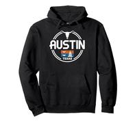 Abbigliamento da Viaggio Austin City Skyline Texas Star Felpa con Cappuccio