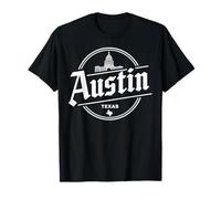 Abbigliamento da Viaggio Austin City Skyline Texas Star Maglietta