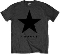 David Bowie 'Blackstar (Black Star On Grey )' T-Shirt - Nuovo
