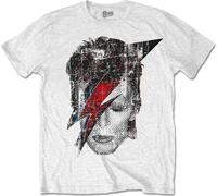 David Bowie Halftone Aladdin Sane Flash autorizzato Uomo maglietta