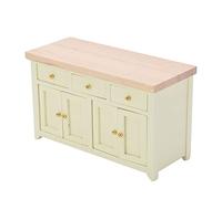 Abbigliamento DOLCCHIO 1:12 Scala in Miniatura Ministero del Soggiorno Armadietti Squisiti Mobili in Legno di Betulla Artigianali per Decorazioni per la Casa delle Bambole per (Colore Crema)