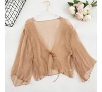 Abbigliamento Donna Elegante,Bolero Da Donna In Chiffon, Coprispalle, Top Corto, Elegante Batwing, Maniche A 3/4, Cardigan Aperto Sul Davanti, Coprispalle Trasparenti, Giacca A Spalla, Mantello, Cop