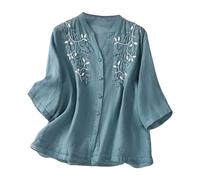 Abbigliamento Donna Elegante Leggeri Camicia Donna Manica Corta In Mussola Curvy Basic Top con Bottoni In Tinta Viscosa Essentials Camicetta con Scollo a V per lavoro Ufficio e Tutto Il Giorno