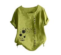 Abbigliamento Donna Elegante Taglie Forti Larghi Basic Top Manica Corta alla Moda Camicetta Unita Leggera E Comoda Cerimonia Camicetta da Donna Scollatura per Lavoro Ufficio da Sera