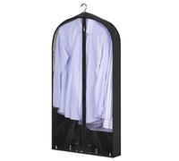 Abbigliamento Dust Bag Hanging Certo Ecco un titolo del prodotto per l'elenco 1/5pcs Indumento Antipolvere Impermeabile Traspirante Cerniera Trasparente Pvc Guardaroba Vestiti Nero 1pc