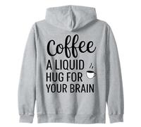 Abbigliamento Energy Boost per Gli Amanti del caffè - Un Abbraccio per Il Tuo Cervello Felpa con Cappuccio