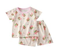 Abbigliamento Estivo per Ragazze Moda Due Pezzi Set di Magliette Tutina Neonato Casual Mare Spiaggia Abiti Bambini Gioco Bambina Taglie da 6 a 14 Anni