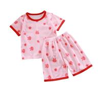 Abbigliamento Estivo per Ragazzi,Completo Bambino Pagliaccetto Maniche Corte con Bottoni Bimbo Completini e Coordinati Gentiluomo Camicia Quadri Manica Corta Festa Casual Taglie da 6 a 14 Ann