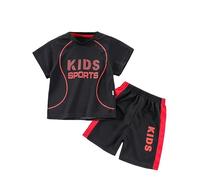 Abbigliamento Estivo per Ragazzi Tinta Unita Set Unisex+Pantaloncini Coordinato Tuta con Tenere e Simpatiche Fantasie Pantaloncini 1-8 Anni Idee Regalo Nascita