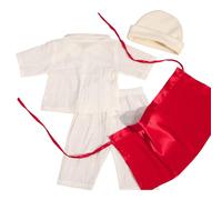 Abbigliamento fotografico per neonati Cappello da cuoco Top Pantaloni Grembiule Set Foto Posa Vestiti 0-9M Bambino Cook Costume Neonato Doccia Regalo Accessori per Fotografie del bambino