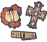 Grupo Erik: Set Di 3 Patch Ricamate Di Guns N' Roses/Toppe per personalizzazione Zaini, Giacche E Abbigliamento- Stile rock & roll