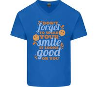 Abbigliamento Il Sorriso Feel Good Happy Joy Love Uomo Scollo A V Cotone T-Shirt